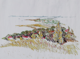 Hiddensee, Filzstift, 1997, 30 x 40 cm