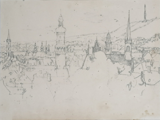 Sopron, Bleistift, 1986, 30 x 40 cm