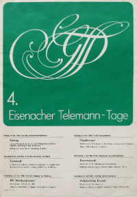 Plakat Telemannwoche Eisenach, 1988, 59,5 x 42 cm