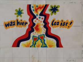 Entwurf Bühnenbild Karneval, 1987, 200 x 450 cm