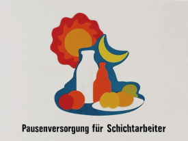 Entwurf Ausstellungstafel Pausenversorgung, 1976